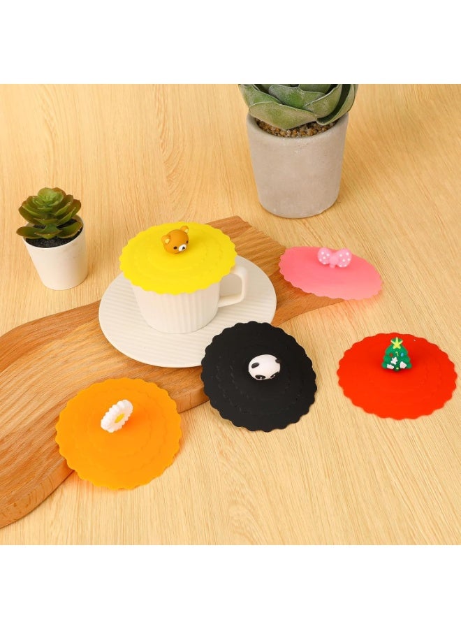 Premium 6-Piece Silicone Cup Lids Set – Colorful Airtight Dust-Proof & Leak-Resistant Mug Covers, Food Grade Reusable Silicone Lids for Coffee, Tea and Hot & Cold Drinks, Heat Resistant Universal Fit Cup Covers for Home, Office and Travel Use - Image 5