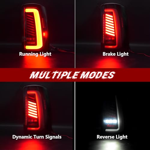 SINYATO INDUST Sequential LED Tail Lights for 2000-2006 Chevy Suburban 1500/2500, Tahoe, GMC Yukon/Yukon XL 1500/2500, with Start-Up Animation, Dynamic Turn Signals, Brake and Reverse Lights - Image 4