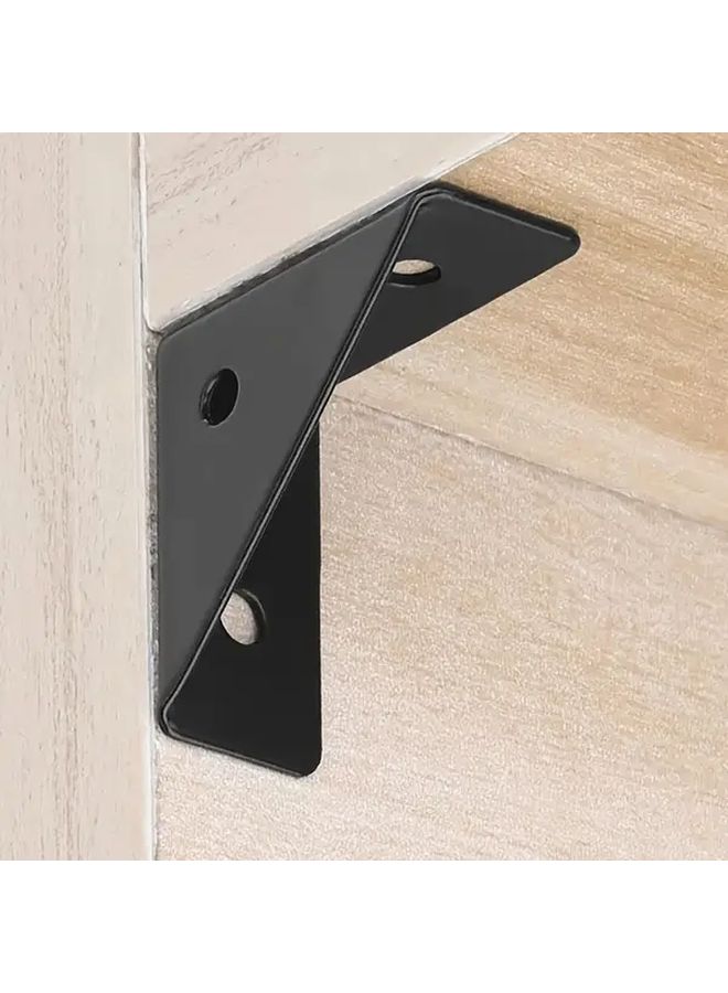 12 Pcs Heavy Duty Metal Corner Brackets Gray Scratch Impact Resistant For Enhanced Furniture Support Perfect For Cabinets Shelves And Bed Frames - Image 4