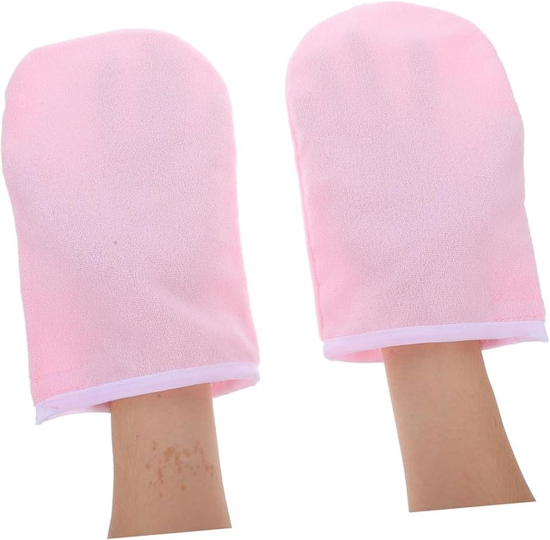 3 Pairs White Paraffin Wax Spa Mittens Hand Moisturizing Gloves For Women - Image 5
