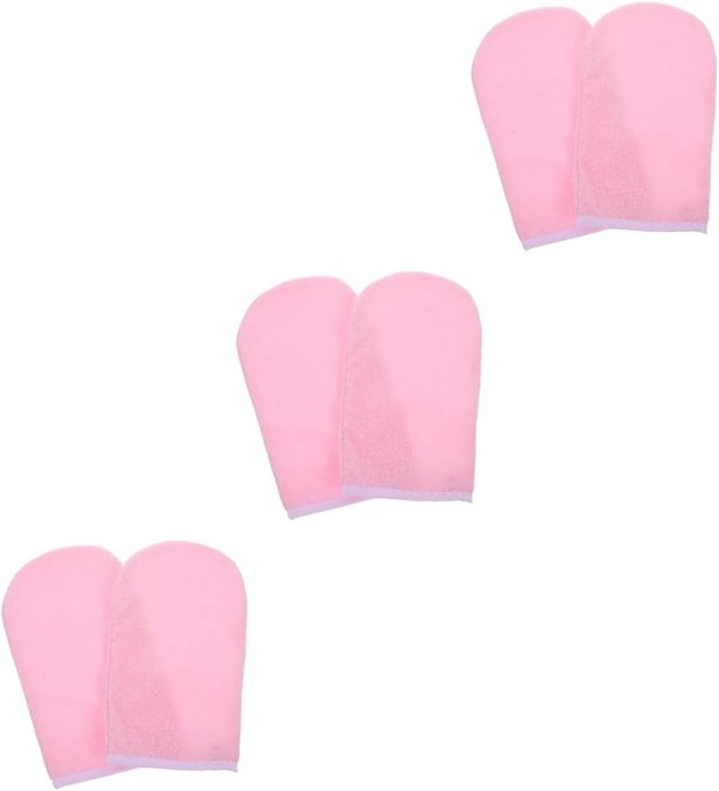 3 Pairs White Paraffin Wax Spa Mittens Hand Moisturizing Gloves For Women - Image 2