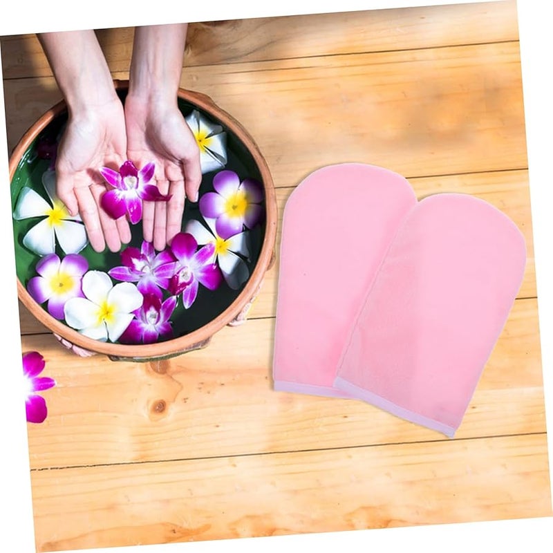 3 Pairs White Paraffin Wax Spa Mittens Hand Moisturizing Gloves For Women - Image 4