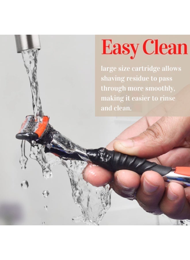 Gillette Manual Razor Handle with 8 Refill Cartridges, Men's Shaving and Beard Trimming Set for Precision Styling (8-Piece Set) - Image 2