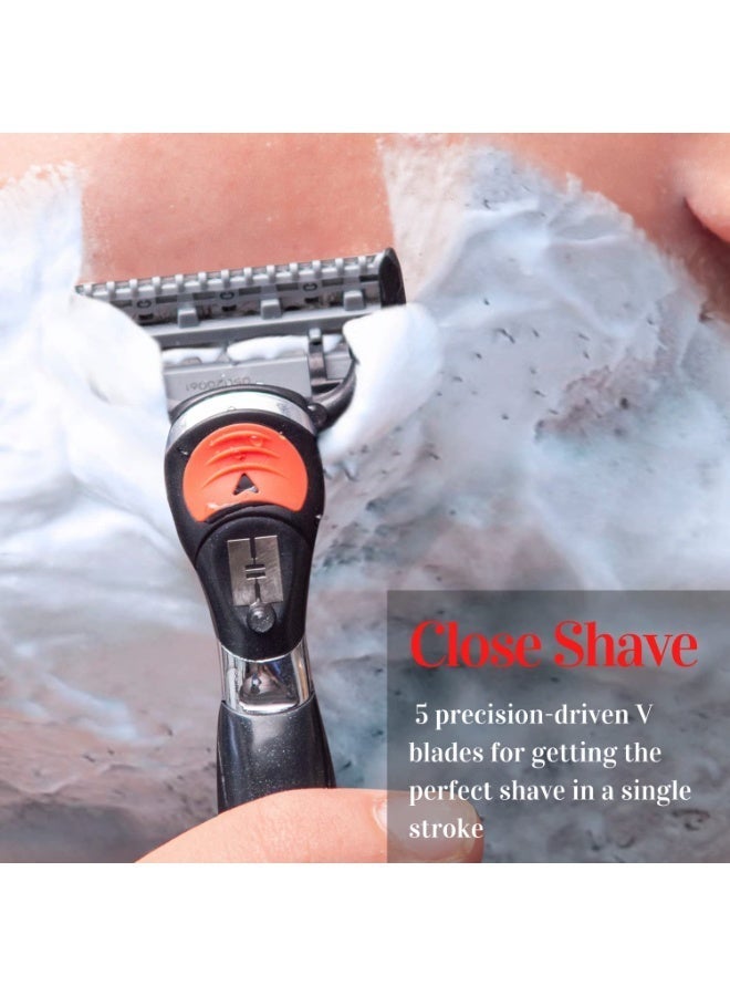 Gillette Manual Razor Handle with 8 Refill Cartridges, Men's Shaving and Beard Trimming Set for Precision Styling (8-Piece Set) - Image 3