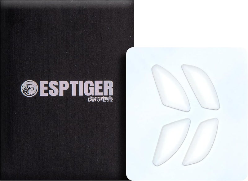 ESPTIGER Gaming Mouse Skates ICE - V2 Skates for FinalMouse SL12/UL2/Cape Town Mouse Feet 2.5D Edge Treatment Smooth PTFE Material 3M Adhesive - White - Image 1