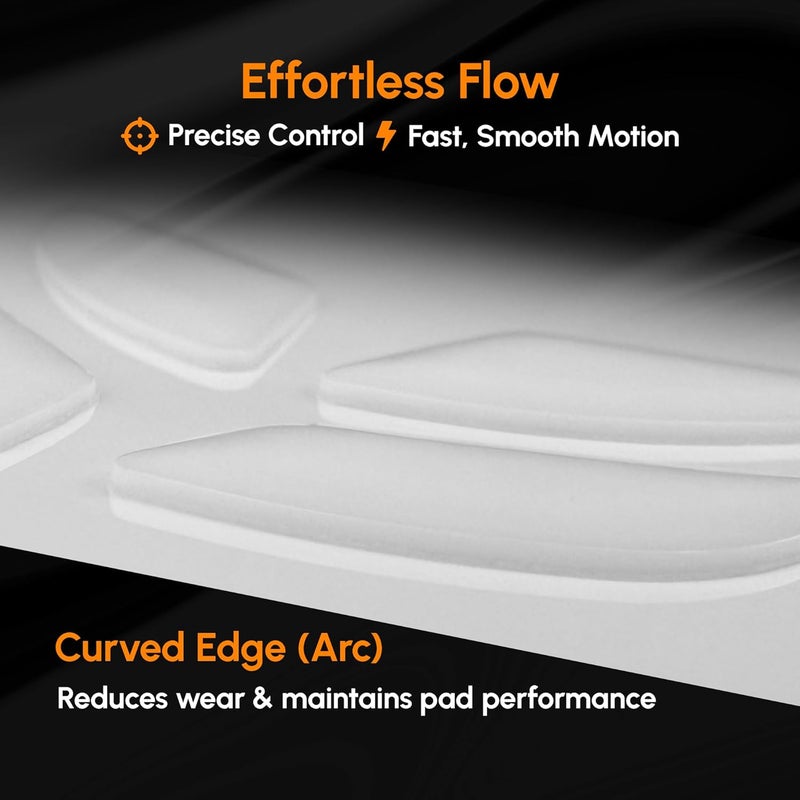 ESPTIGER Gaming Mouse Skates ICE - V2 Skates for FinalMouse SL12/UL2/Cape Town Mouse Feet 2.5D Edge Treatment Smooth PTFE Material 3M Adhesive - White - Image 4