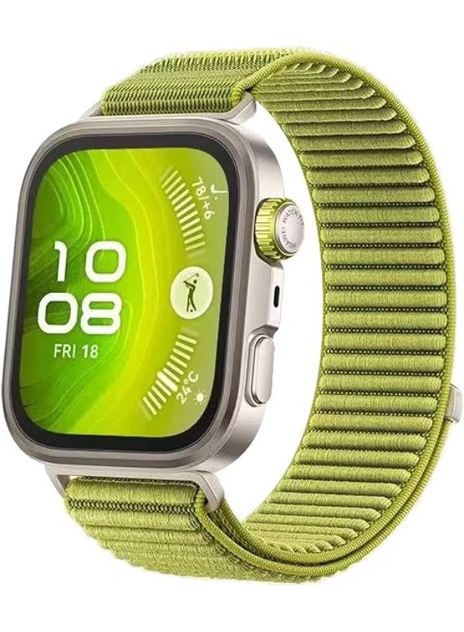Ecosystem Official Sports Nylon Braided Strap for Huawei Fit 4 Pro/Fit 4/3 Comfortable Bracelet Quick Release Adjustable For Huawei Watch Fit 3/4/4 Pro Strap (Field Green) - Image 1