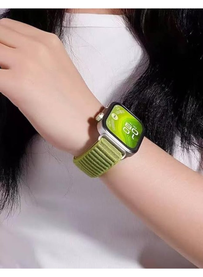 Ecosystem Official Sports Nylon Braided Strap for Huawei Fit 4 Pro/Fit 4/3 Comfortable Bracelet Quick Release Adjustable For Huawei Watch Fit 3/4/4 Pro Strap (Field Green) - Image 4