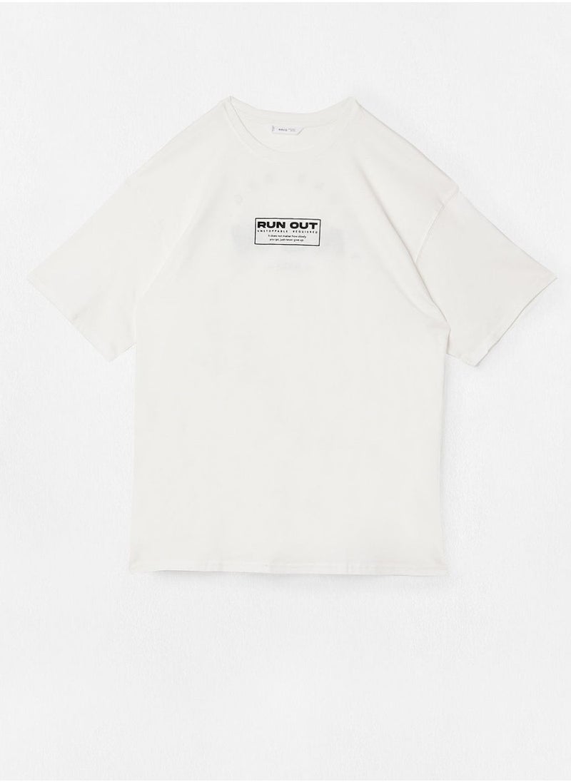 MANGO - Youth Slogan T-Shirt - Image 1