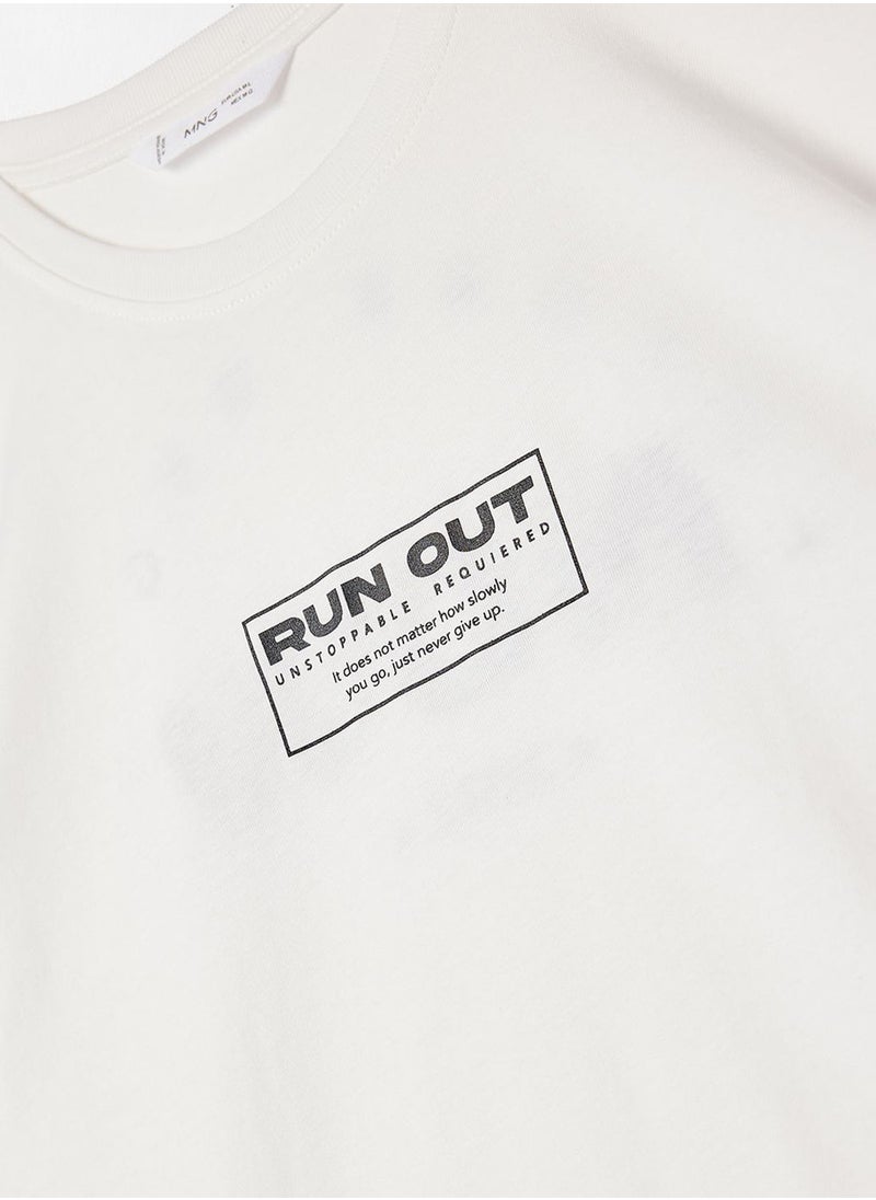 MANGO - Youth Slogan T-Shirt - Image 1