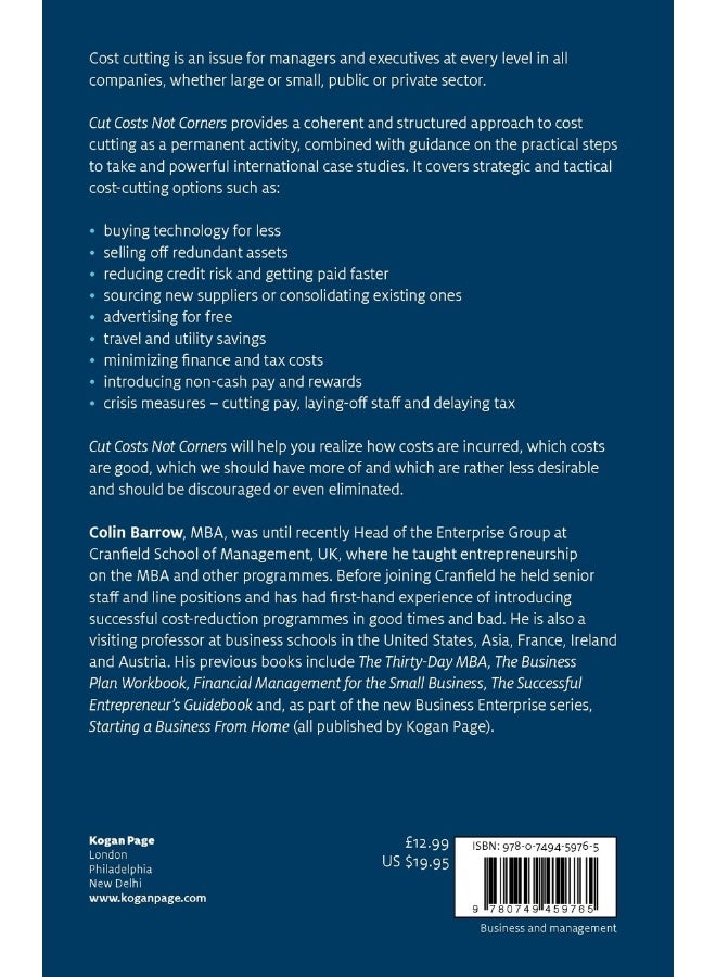 Kogan Page Cut Costs Not Corners: A Practical Guide to Staying Competitive and Improving Profits - Image 2