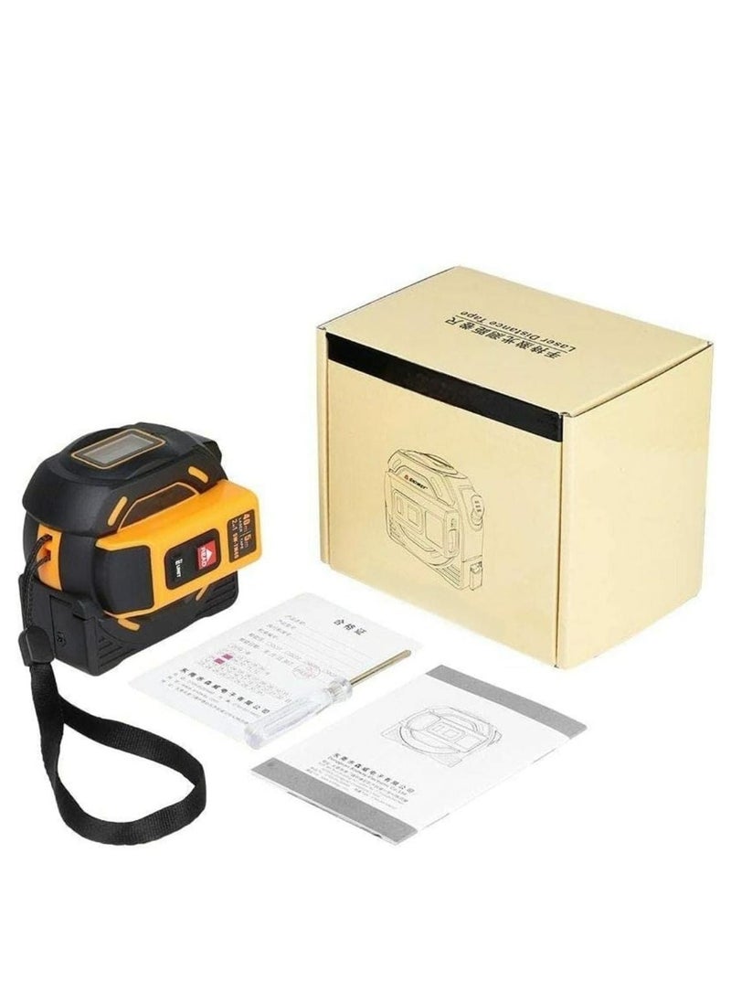 Generic 40 Meter Single Button Laser Distance Meter with 5 Meter Tape Measure - 2-in-1 Digital Distance Infrared Gauge & Range Finder, LCD Measuring Tape  - Image 5