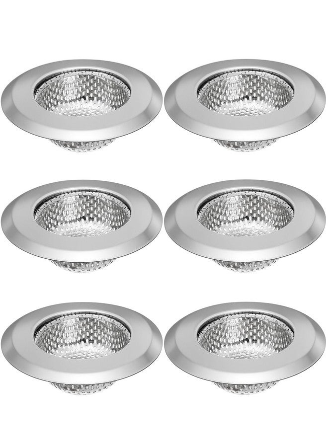 Kingrol 6-Piece Kitchen Sink Strainer Set, 4.5" Stainless Steel Sink Food Catcher, Anti-Clogging Design, Universal Fit for Standard Drains, Dishwasher Safe - Image 2