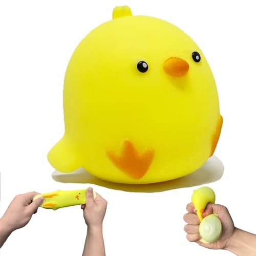 AiSiXin Chicken Stress Balls Squishy Toys for Kids Party Favors Dough Ball Squeeze Toys for Adults Funny Cute Farm Animals Stress Ball Sensory Toys for Autism - Image 1