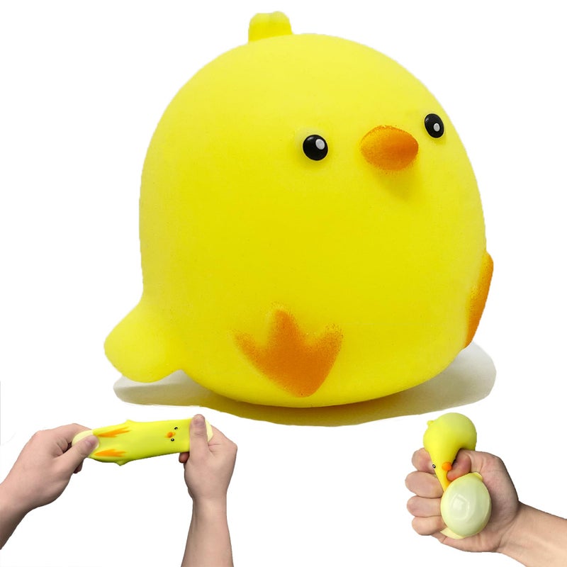 AiSiXin Chicken Stress Balls Squishy Toys for Kids Party Favors Dough Ball Squeeze Toys for Adults Funny Cute Farm Animals Stress Ball Sensory Toys for Autism - Image 3