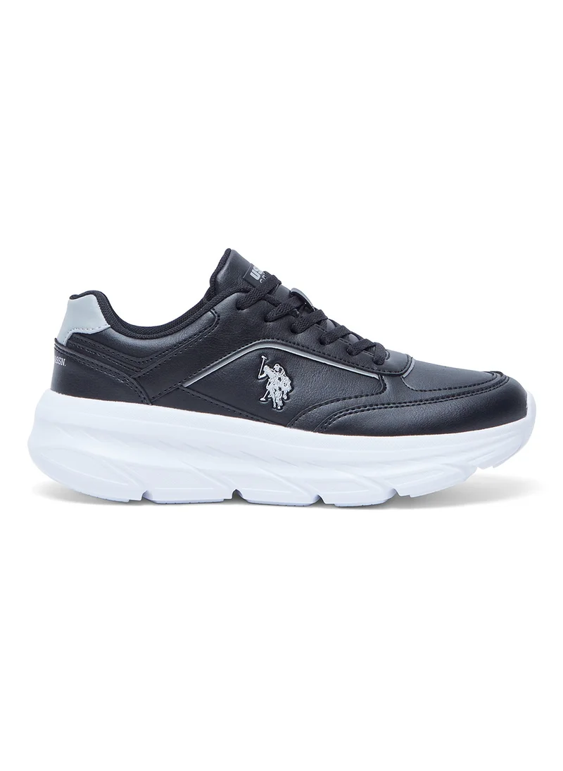 U.S. Polo Assn. Women's Black Low-Top Sneakers - Lightweight Lace-Up Design