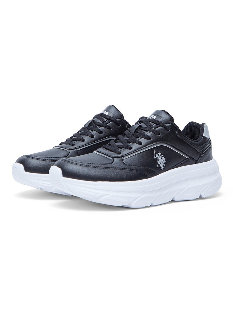 U.S. Polo Assn. Women's Black Low-Top Sneakers - Lightweight Lace-Up Design  - Image 3
