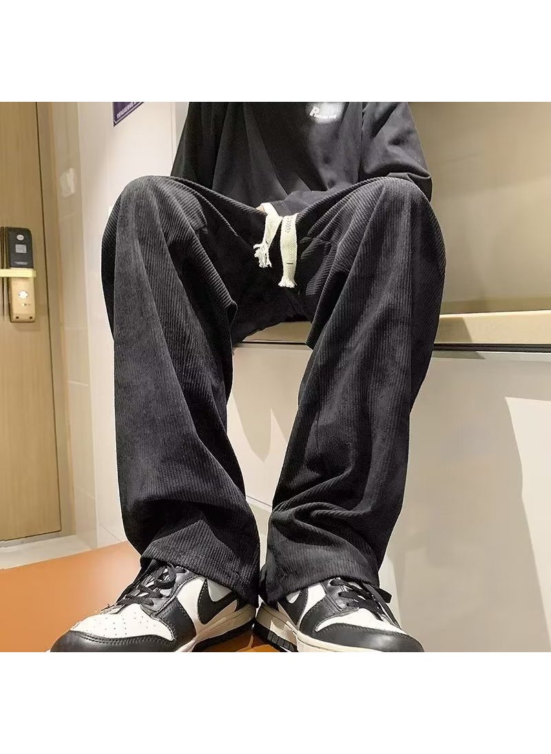 Corduroy Tie-Dye Sweatpants Oversize Baggy Men Khakis (fleece-lined)