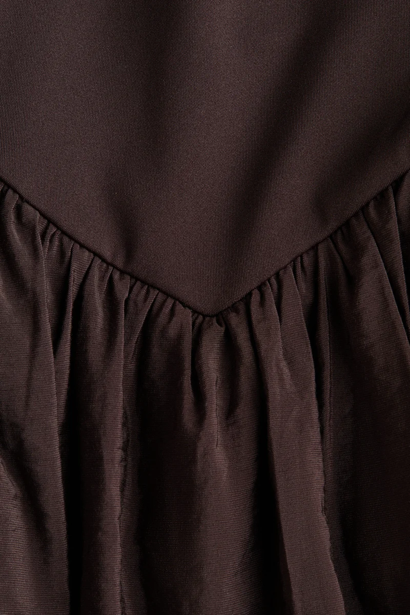 H&M  Dual-fabric draped-panel dress for Women | Best Price UAE