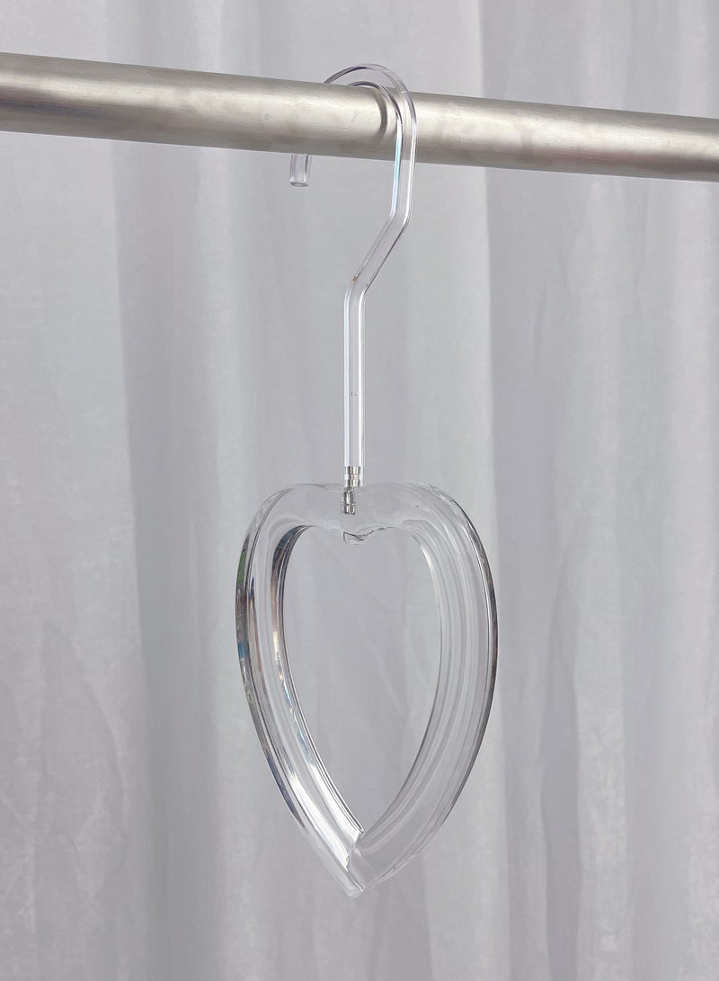 Acrylic Scarf Hanging Ring Silk Scarf Display Hanging Ring Transparent Circular Crystal Clothes Hanger Hook(2 Pieces)  - Image 1
