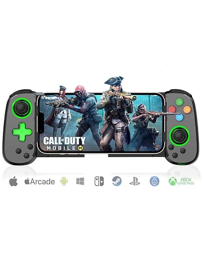 Line Game Controller for iPhone, Android, Bluetooth Gamepad (for iPhone/iPad/Samsung/Tablet/Switch/PS4/PC, Call of Duty Mobile, Genshin Impact, Diablo)