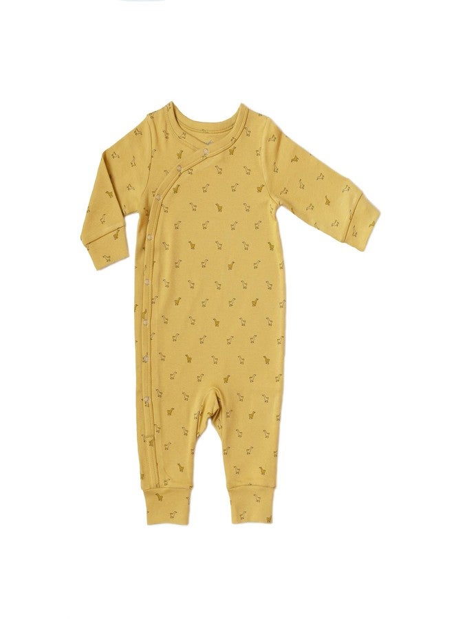 PEHR Front Snap Kimono Romper Hatchling Duck 6-12 mos.