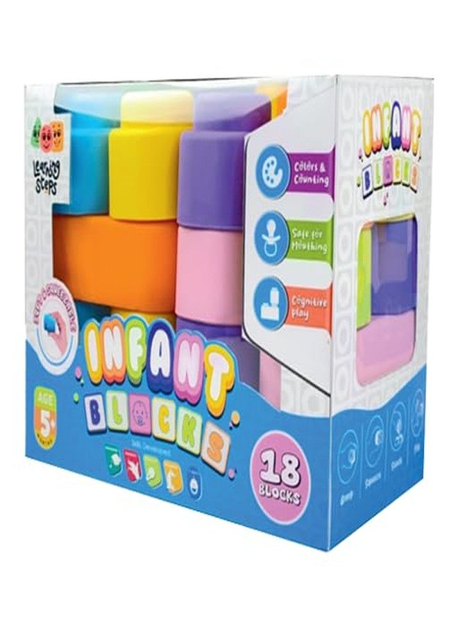 TOYIQ Learning Steps - Infant Blocks, Infant Development Blocks, Infant Sensory Blocks - Image 1