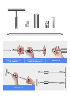 KASTWAVE Car Dent Puller Kit Auto Paintless Body Dent Puller, T bar Dent Repairing kit, with Slide Hammer, Dent Removal Glue Pulling Tabs, Efficient Automobile Body Repairing  - Image 3
