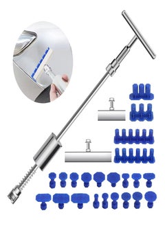 KASTWAVE Car Dent Puller Kit Auto Paintless Body Dent Puller, T bar Dent Repairing kit, with Slide Hammer, Dent Removal Glue Pulling Tabs, Efficient Automobile Body Repairing  - Image 1