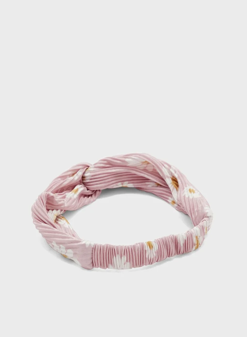 Ginger Daisy Print Crinkle Head Band