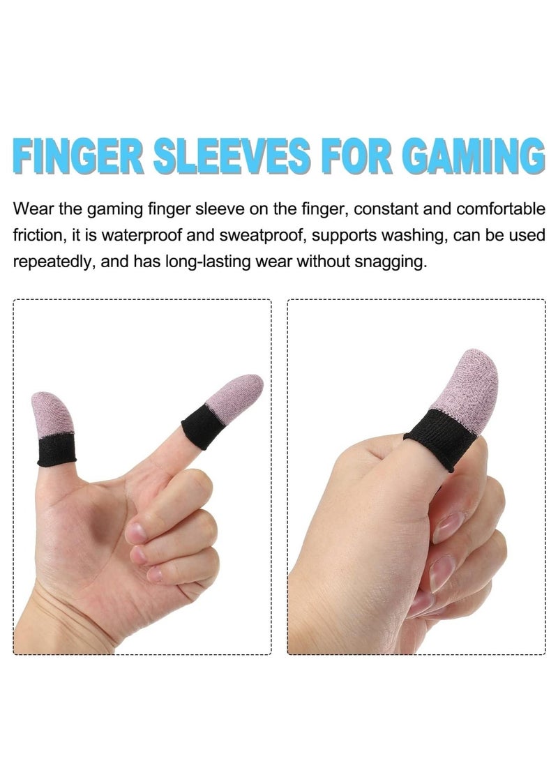 Finger Sleeves for Gaming, Gamer Thumb Sleeves Mobile Gaming Stabilizer Compression Support Sleeve, PUBG Finger Gloves for Gaming Gloves COD Mobile Phone Game Finger Covers Wrap, 5Pairs - Image 4