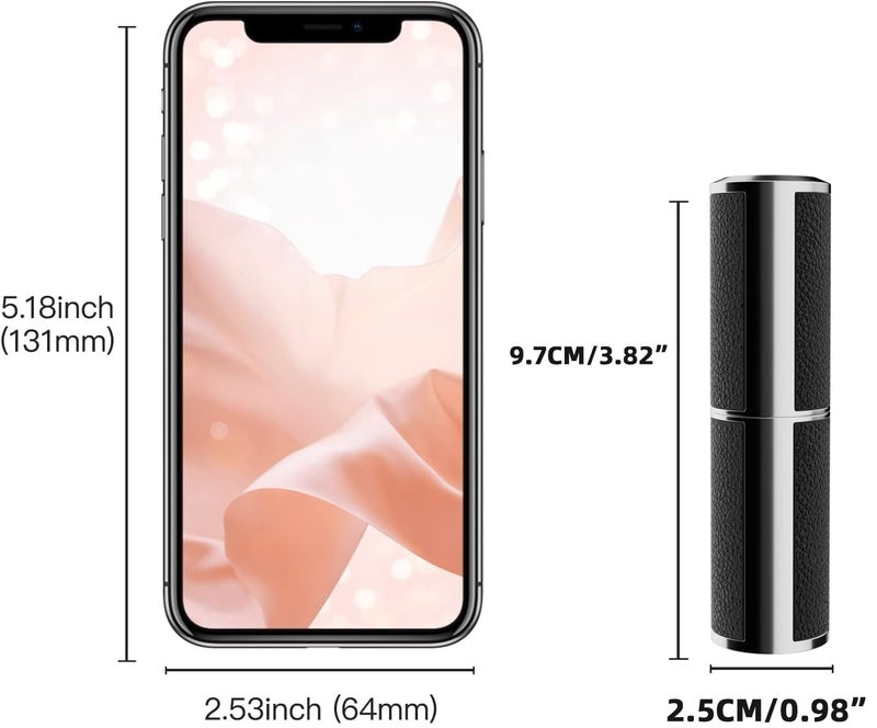 Vitog Refillable Bottle - Filling Perfume Atomizer Cologne Travel Bottle,10ml Luxurious Pocket Perfume Travel Dispenser for Women and Men (Black) 1PCS - Image 2