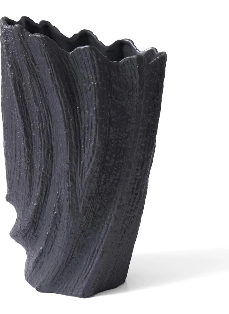 The Mia Licia Ceramic Vase Black 24X15X38 cm