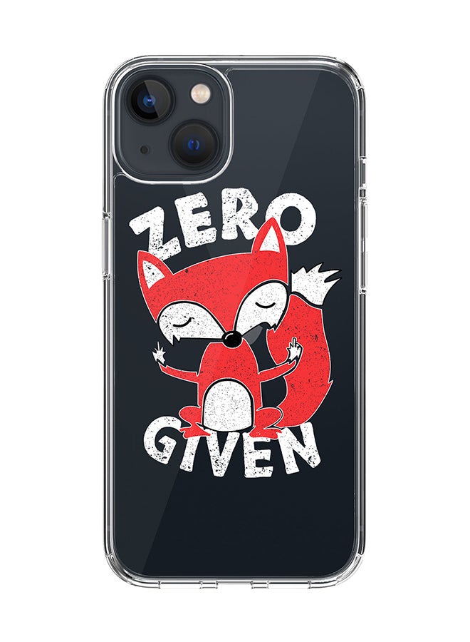 Stylizedd Classic Clear for Apple iPhone 14 Case Hybrid Soft Cover Flexible Edges Anti Drop TPU PC Gel Thin Transparent Cover [ Designed for Apple iPhone 14 ] - Zero Fox Given