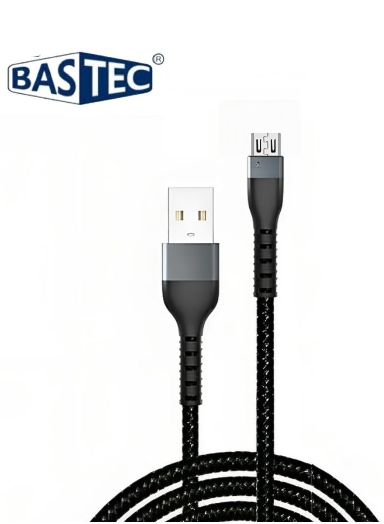 Bastec Micro USB Cable Fabric - Black - Model BC033 by BASTEC - Image 2