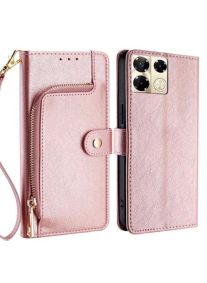 Zaboon Case For Infinix Note 40 Pro 5G Zipper Bag Leather Phone Case - Image 1