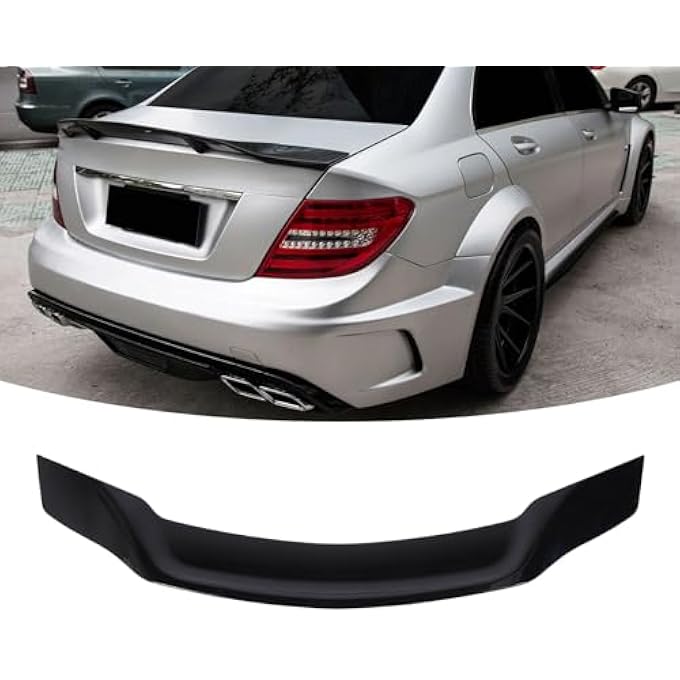 Sunisfa Rear Trunk Spoiler, Gloss Black RT Style C-Class W204 C180 C200 C250 C300 C350 C63 2008-2014, Enhances Aerodynamics, Easy Install, High Strength ABS, UV Coating, Aggressive - Image 5