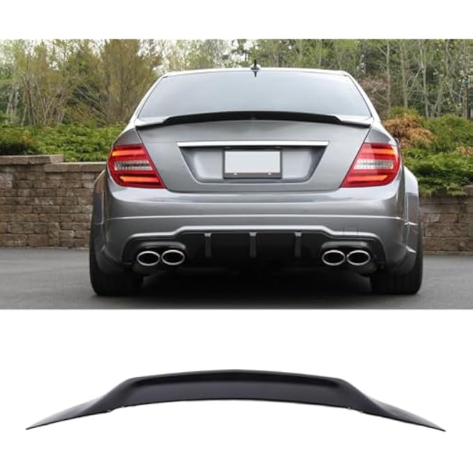 Sunisfa Rear Trunk Spoiler, Gloss Black RT Style C-Class W204 C180 C200 C250 C300 C350 C63 2008-2014, Enhances Aerodynamics, Easy Install, High Strength ABS, UV Coating, Aggressive - Image 3