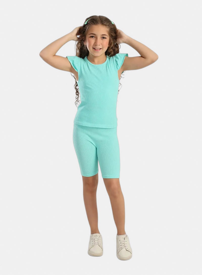Carina Girly Ribbed Ruffle Top - Image 5