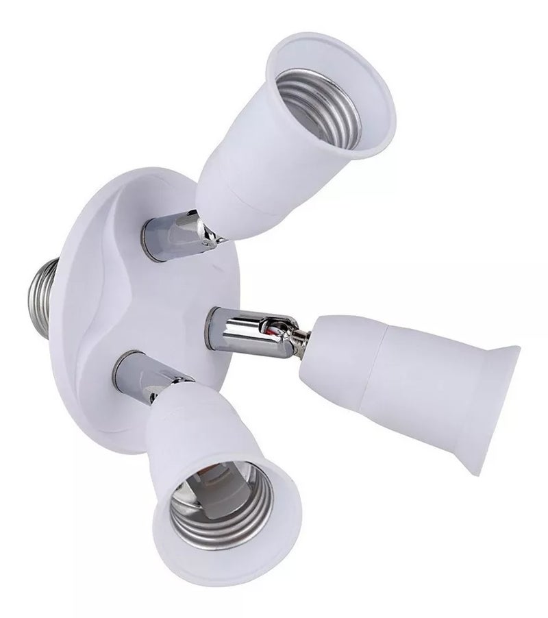 E27 Light Bulb Socket Adapter Splitter to 3 Heads Adjustable Angles for Wide Coverage Indoor Outdoor Use - Image 4