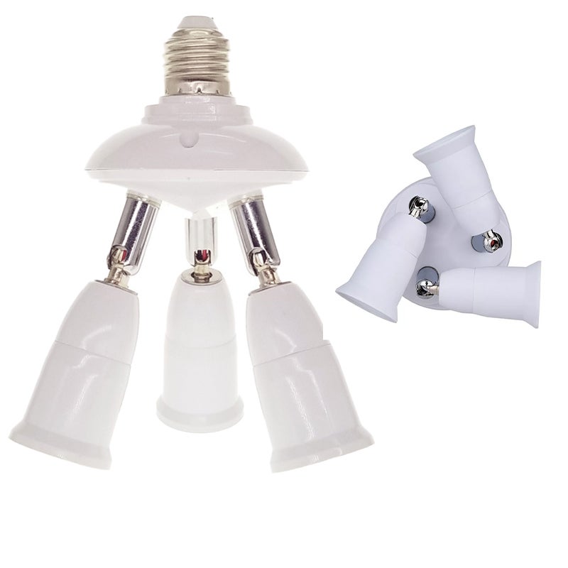 E27 Light Bulb Socket Adapter Splitter to 3 Heads Adjustable Angles for Wide Coverage Indoor Outdoor Use - Image 5