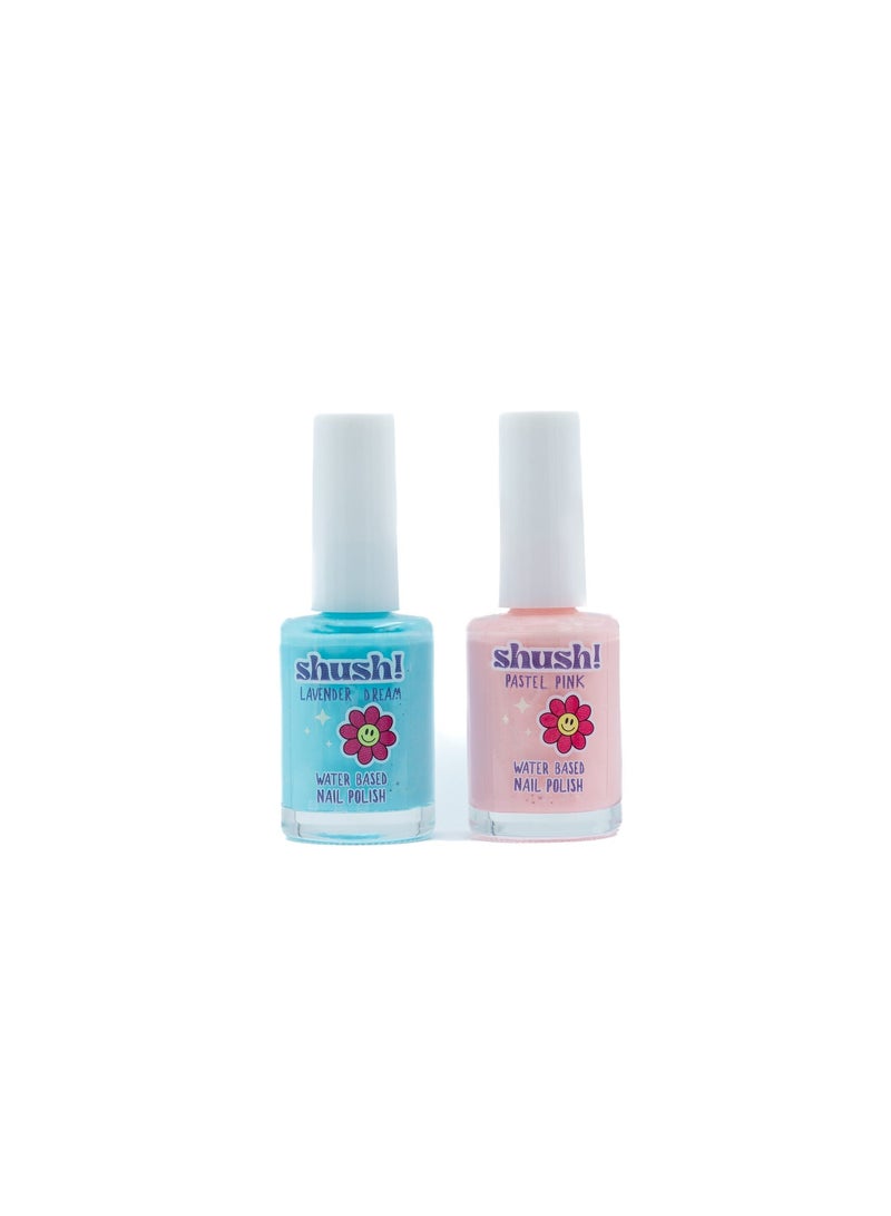 Shush! Cotton Candy Crush Duo Nail Polish Set (2‑Colours) – Age 5+ - Image 2