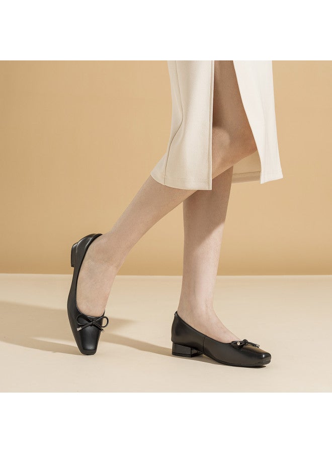 AOKANG Wanwan Style Slip-on Flats】spring Low Heel Comfortable Versatile Simple Elegant Women's Flats - Image 2