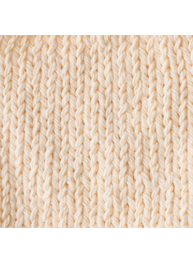 Lily Sugar 'N Cream Super Size Solid Yarn, 4oz, Gauge 4 Medium, 100% Cotton - Cream - Machine Wash & Dry - Image 4