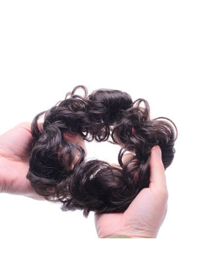 Chanderkash Women Stylish - Juda Hair Buns - Messy Bun Hair Extension - Artificial Fake Donuts Maker Scrunchies - With Elastic Rubber band - Black - 1 Pc - Image 3