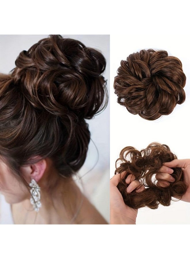 Chanderkash Women Stylish - Juda Hair Buns - Messy Bun Hair Extension - Artificial Fake Donuts Maker Scrunchies - With Elastic Rubber band - Black - 1 Pc - Image 5