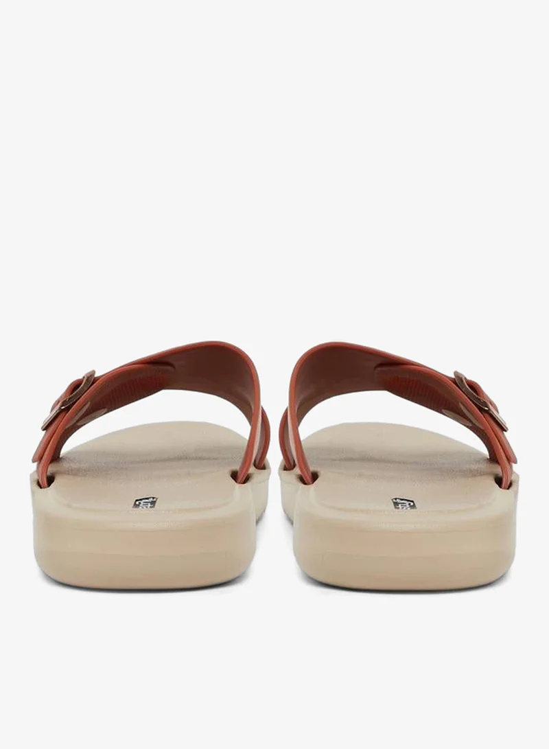 Styli Tan Buckle Detail Adjustable Strap Sandals for Men | Best Price UAE