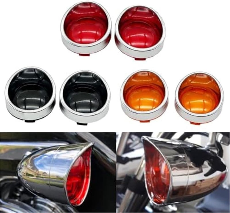 Vuzmode Motorcycle Bullet Turn Signal Light Lens Cover - Image 2