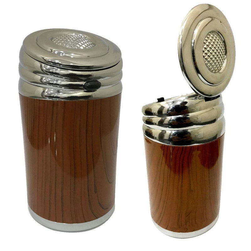 Oshotto Fire Proof Portable Wooden Design Ashtray for Cars|Office|Home - Image 1
