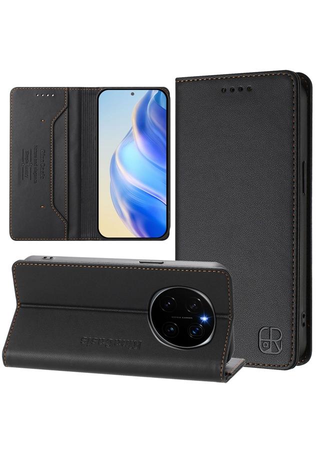 Zaboon Case For Honor Magic7 Pro RC01 Dual-Folded Magnetic Suction RFID Leather Phone Case - Image 1